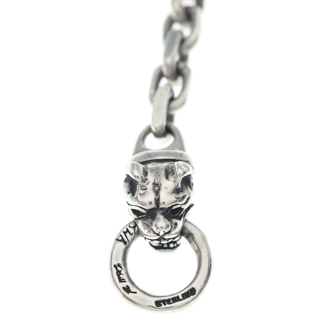 BILL WALL LEATHER ビルウォールレザー ネックレス Square Chain with Small Dog Head Necklace スクエア チェーン スモール ドッグ ヘッド ネックレス 21インチ シルバー系【中古】 Bill Wall Leather/BWL (ビルウォールレザー) Square Chain with Small