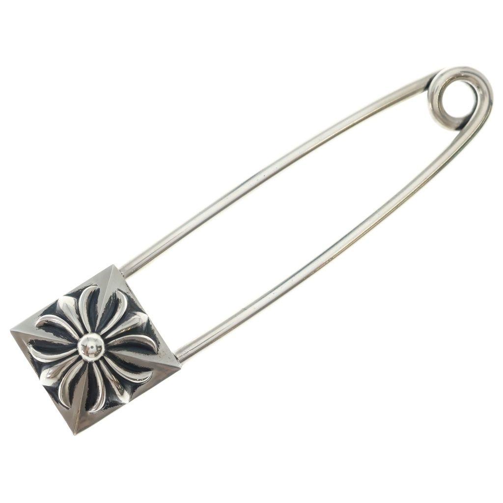 CHROME HEARTS (クロムハーツ) SAFETY PIN XL エクストララージセーフティピン シルバーネックレストップ