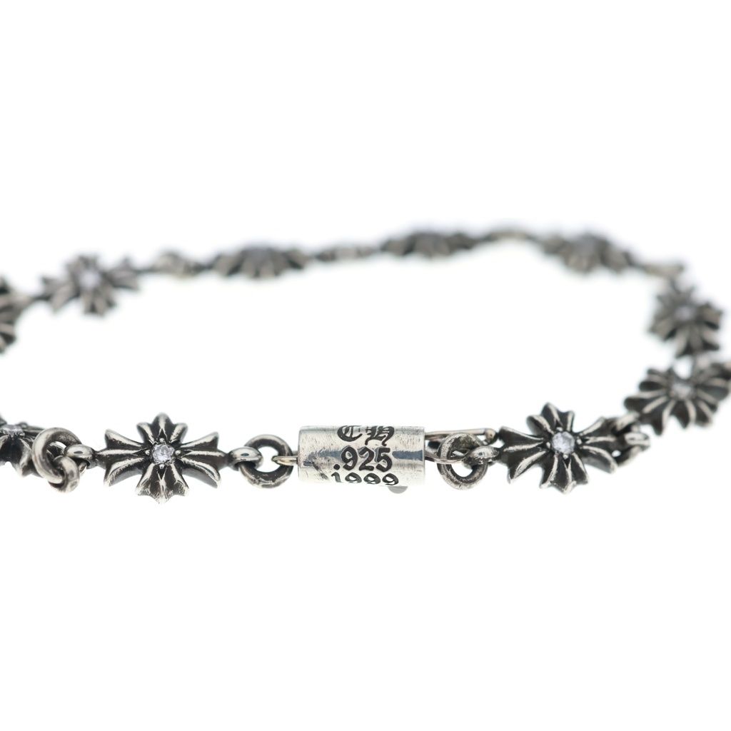 CHROME HEARTS クロムハーツ TNY E CH PLS P DIA タイニーECHプラス PAVEダイヤシルバーブレスレット CHROME HEARTS (クロムハーツ) TNY E CH PLS P DIA タイニーECHプラス