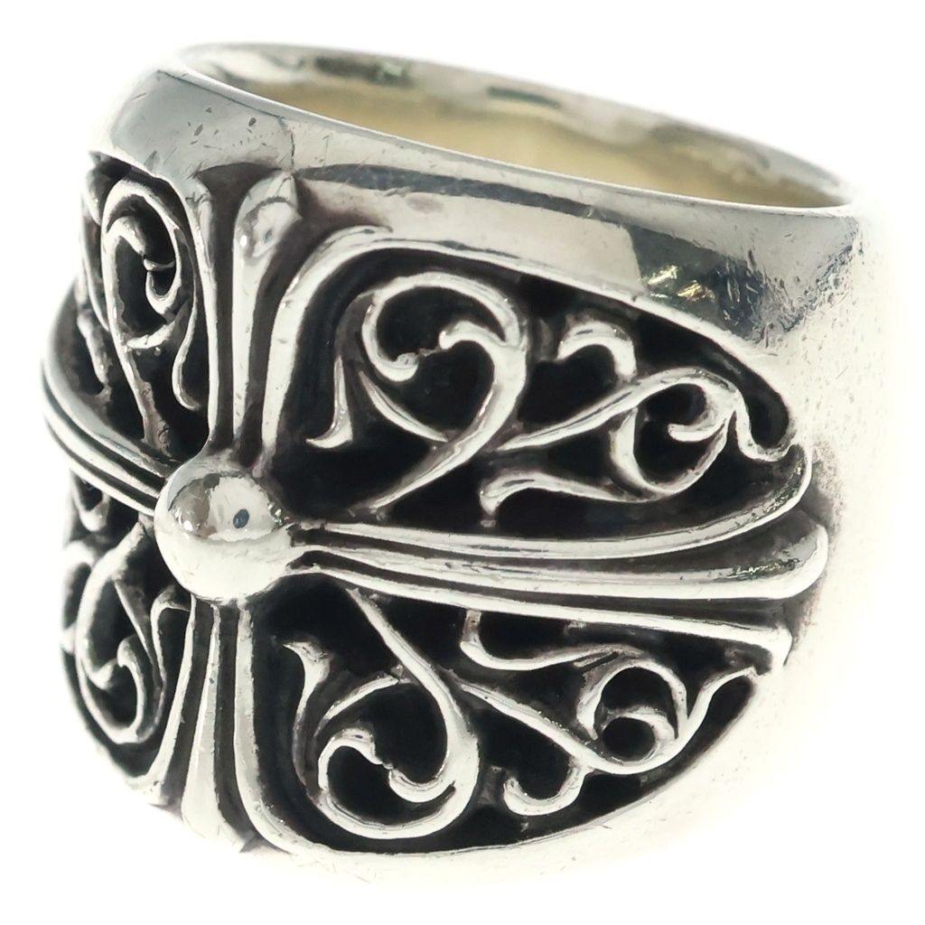 CHROME HEARTS (クロムハーツ) CLASSIC OVAL クラシックオーバルクロス リング シルバー BCA340
