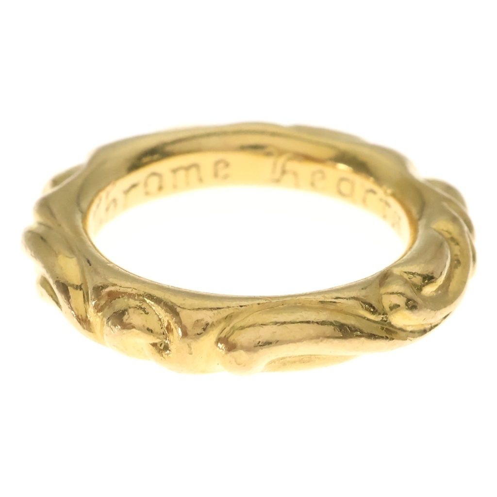 CHROME HEARTS (クロムハーツ) 22K SCRL BAND 22K スクロールバンド ゴールドリング