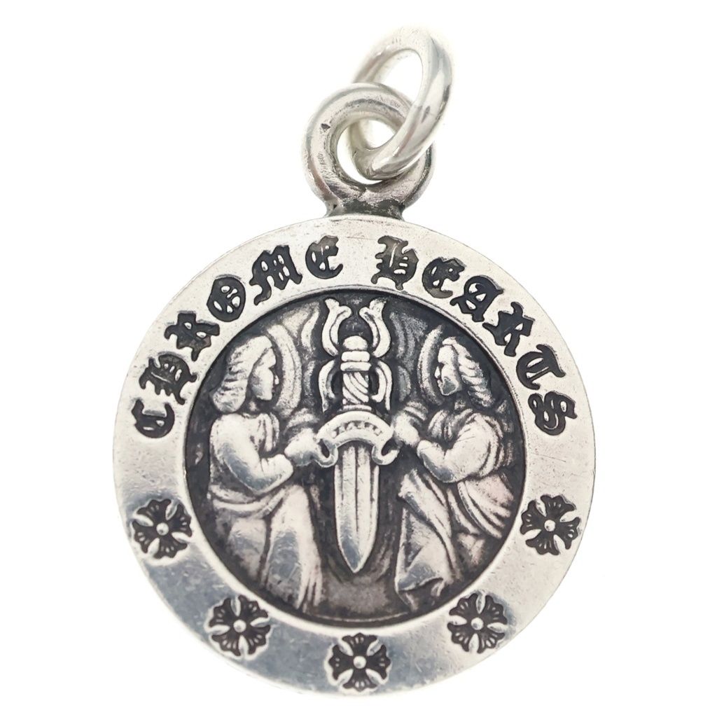 CHROME HEARTS (クロムハーツ) CHRM ANGL MDL V2 エンジェルメダルチャーム ペンダントトップ シルバーBCA229