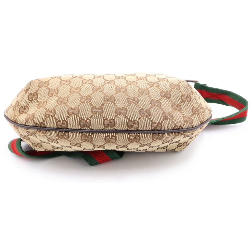 GUCCI (グッチ) GGキャンバス ショルダーバッグブラウン レザー