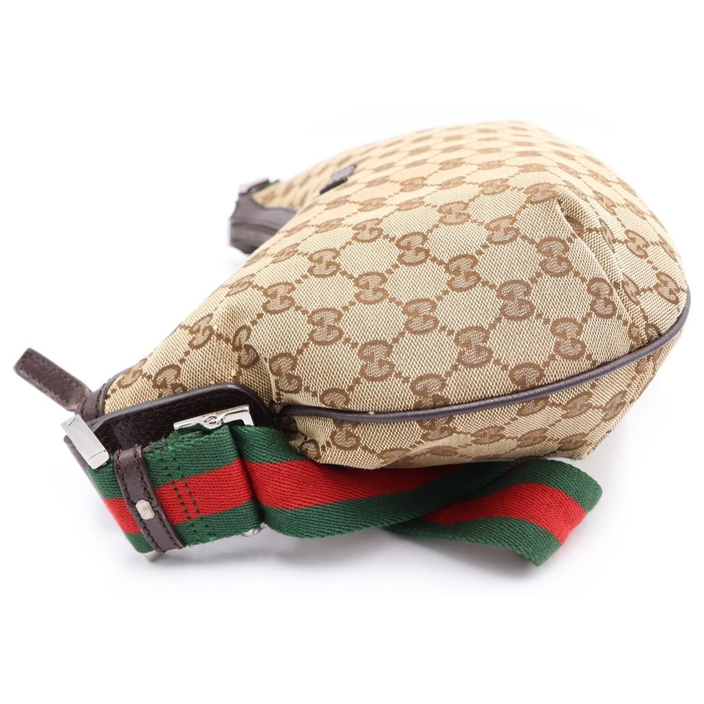 GUCCI (グッチ) GGキャンバス ショルダーバッグブラウン レザー
