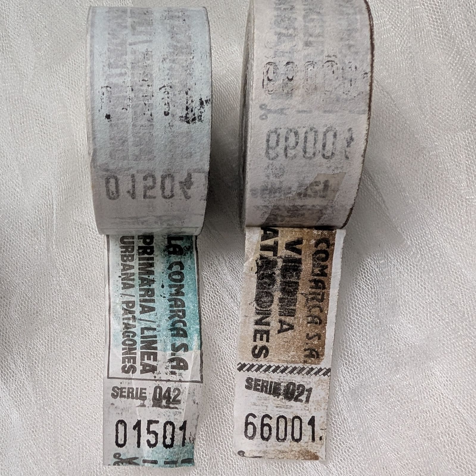 未使用】アルゼンチンバスチケット 4ロールセット③ ロールチケット