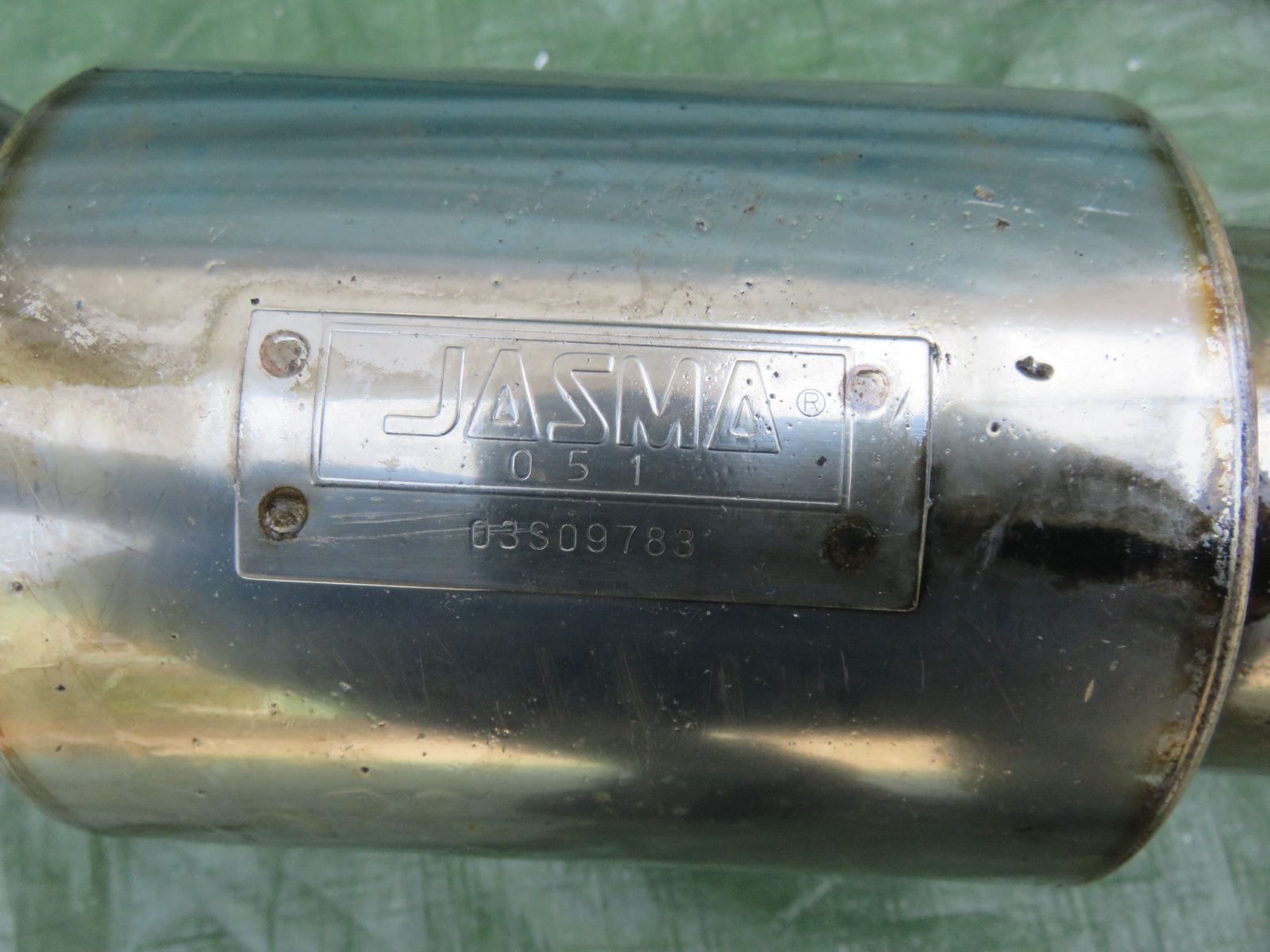 LK1819* ホンダ ゼスト JE1/P07A 社外/HKS リアマフラー 砲弾マフラー リアピース /JASMA認定 03S09783 Silent Hipower　※小傷