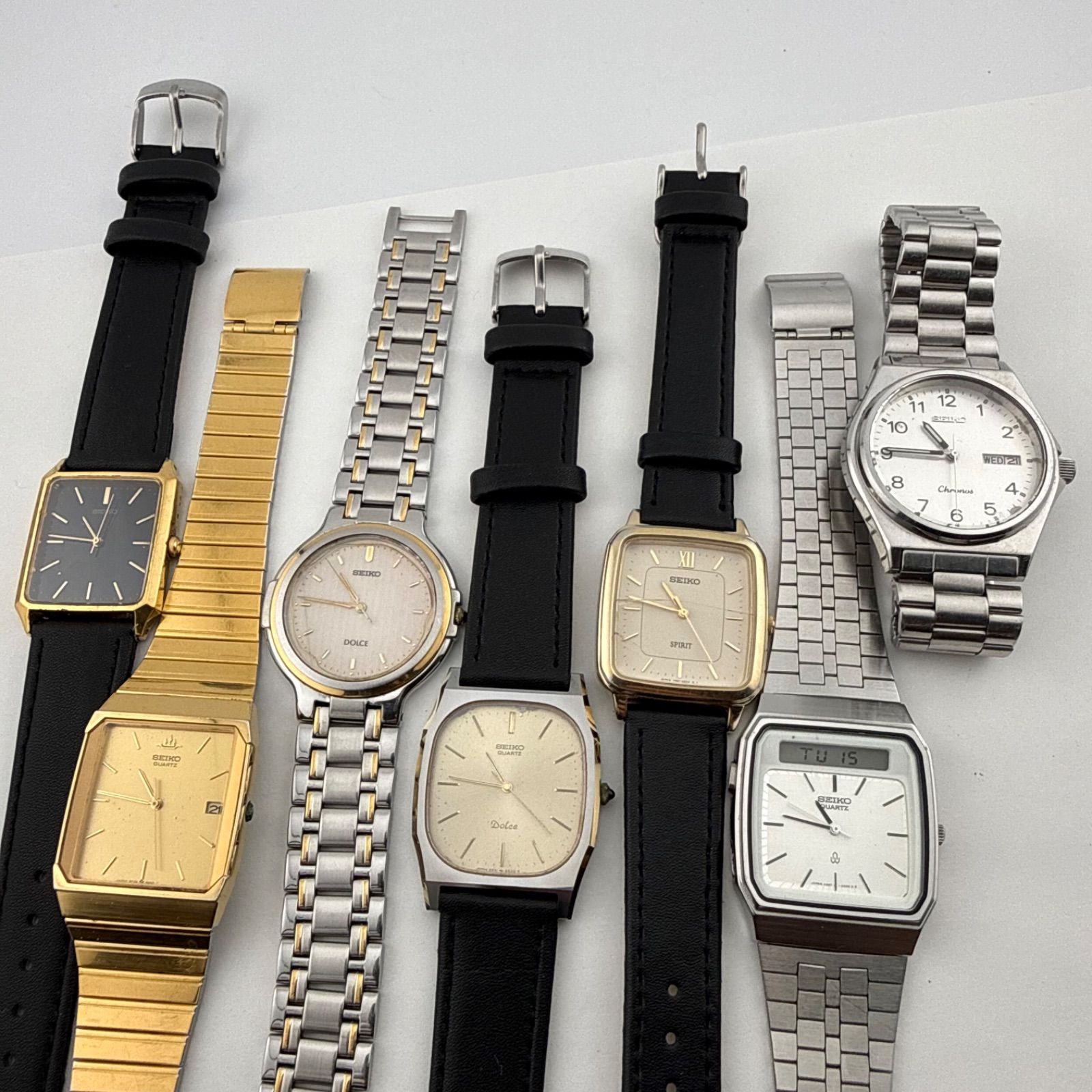 SEIKO セイコー　メンズ　まとめ　セット　腕時計 クォーツ 稼働品 電池交換済み 【X445】