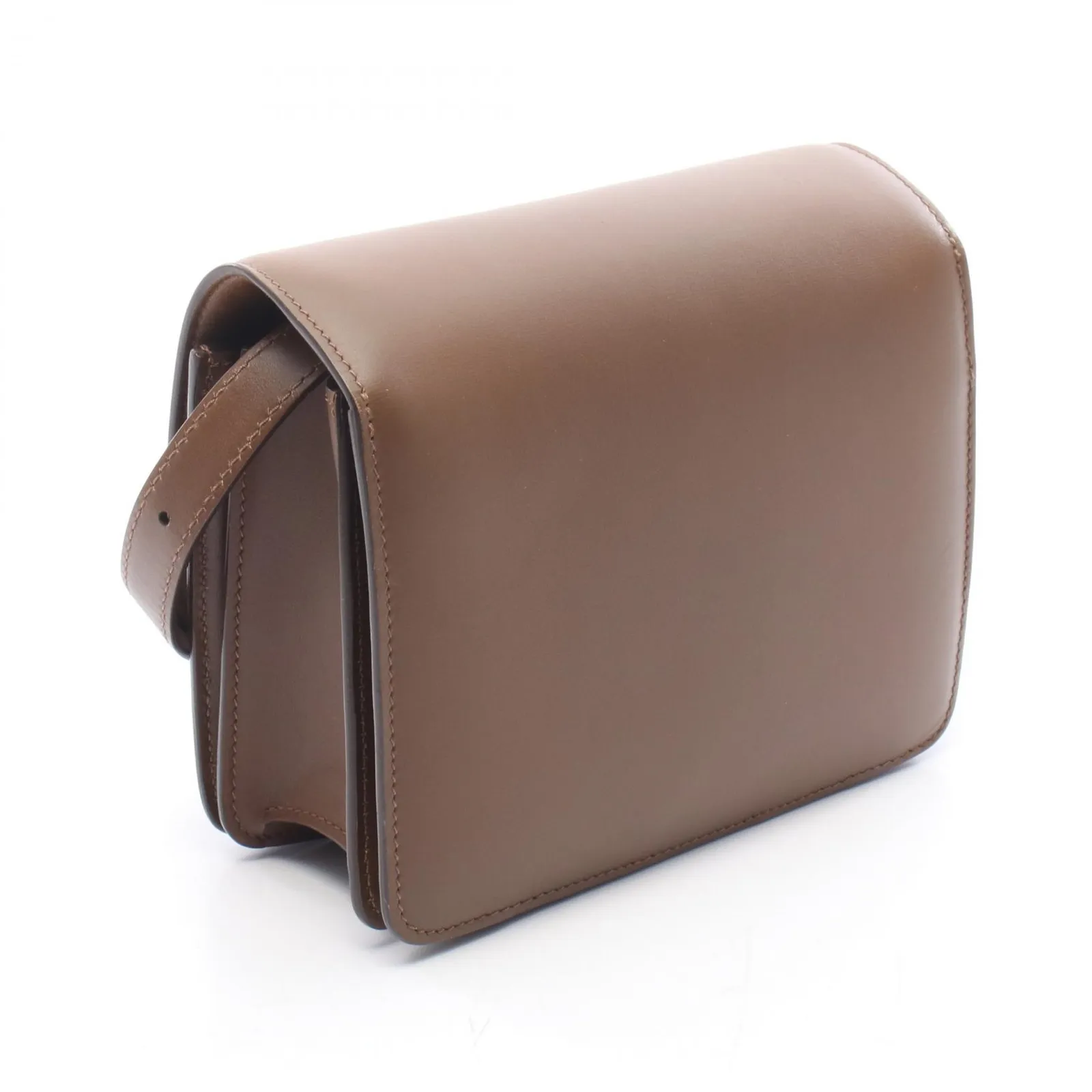 セリーヌ クラシックボックス レザー ショルダーバッグ ブラウン CELINE セリーヌ クラシック ボックス スモール ショルダーバッグ(やや