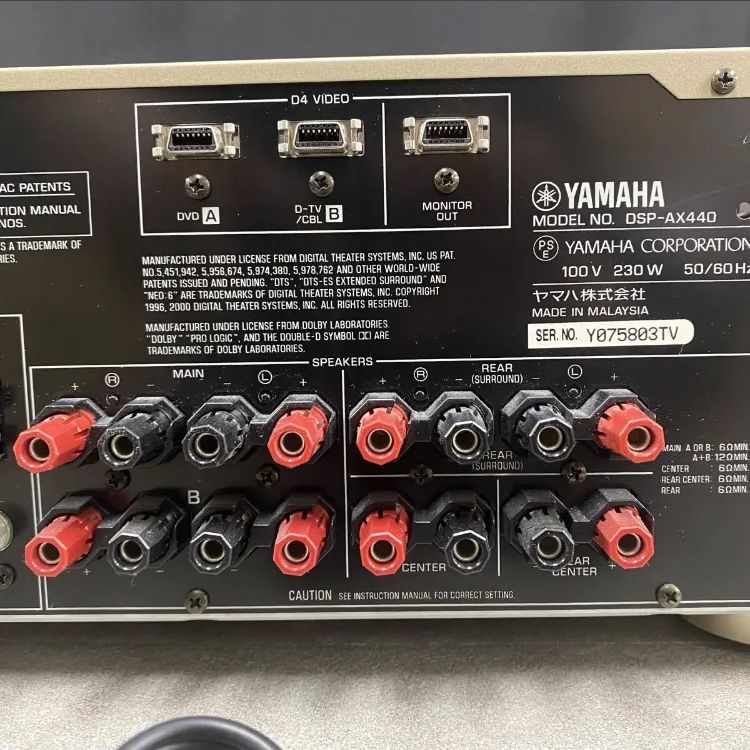 0)あ20【通電確認済】YAMAHA NATURAL SOUND AV AMPLIFIER DSP-AX440