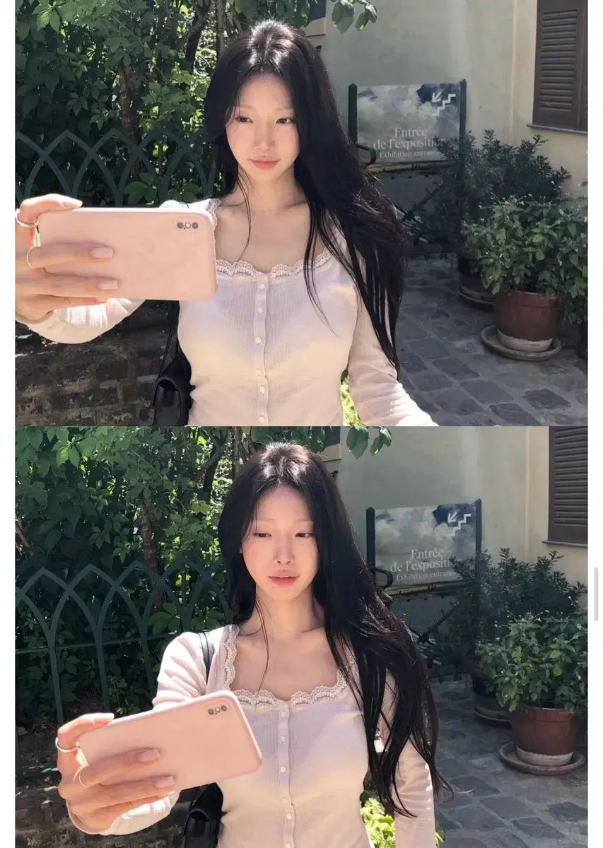 The wish Leeds クロエ レース ボタンTシャツ Chloe