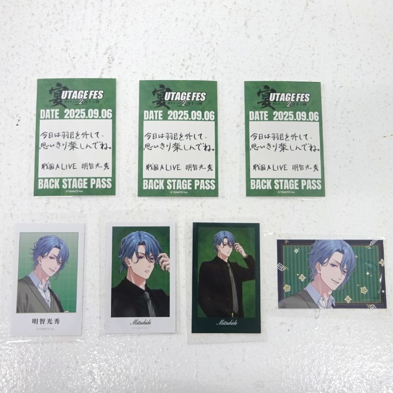 三重店】戦国 A LIVE 明智光秀 グッズまとめセット（戦アラ/缶バッジ