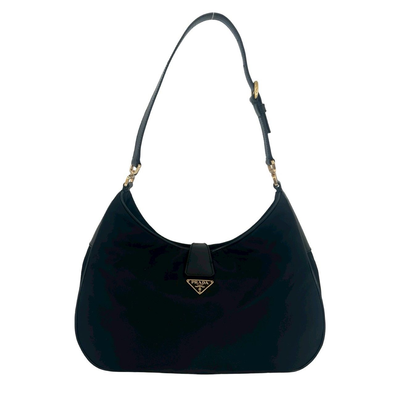 極 美品 希少品 PRADA プラダ ロゴ 金具 テスート ナイロン レザー 本