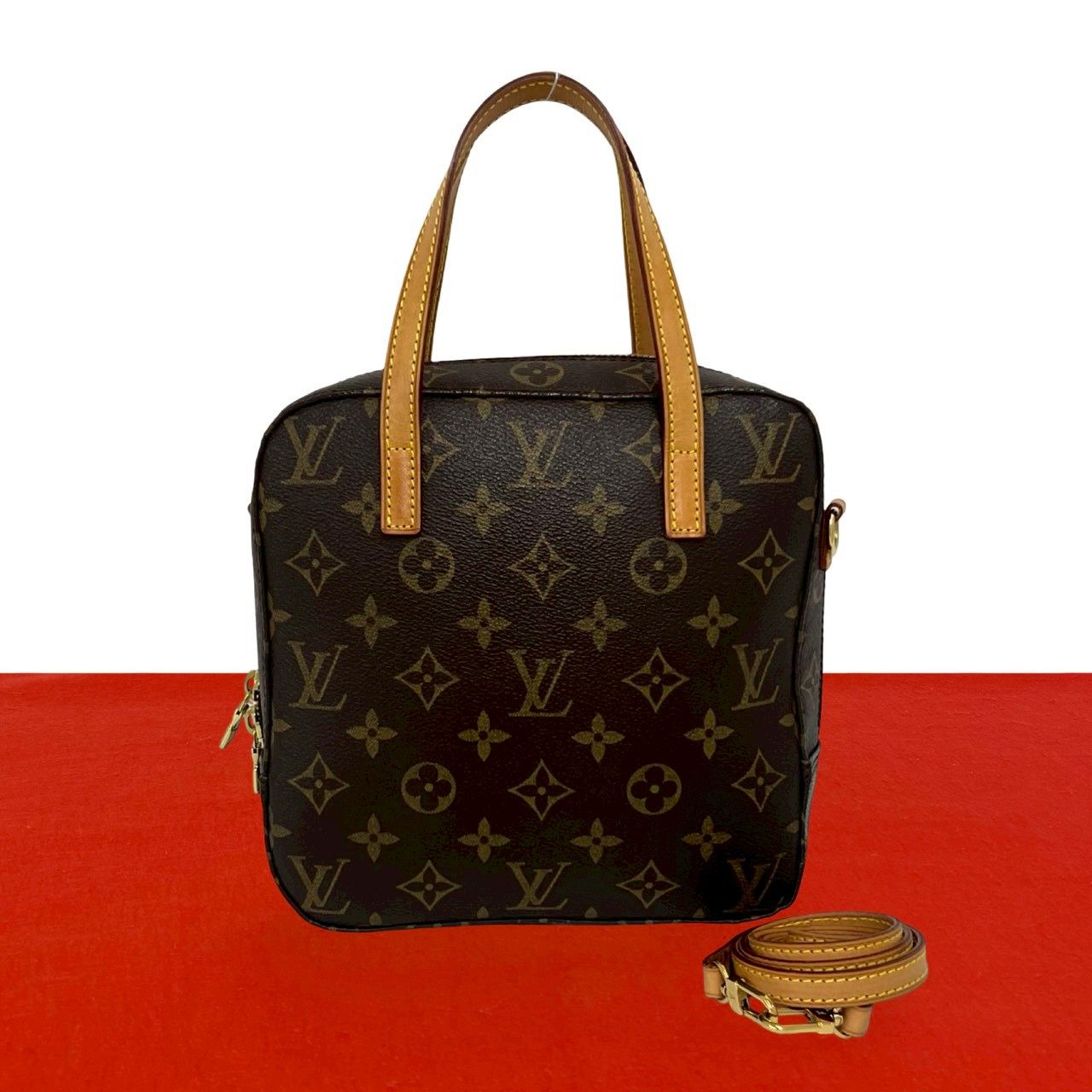 ルイヴィトン スポンティーニ モノグラム2WAY ハンドバッグ ショルダーバッグ 極 美品 LOUIS VUITTON ルイヴィトン スポンティーニ モノグラム