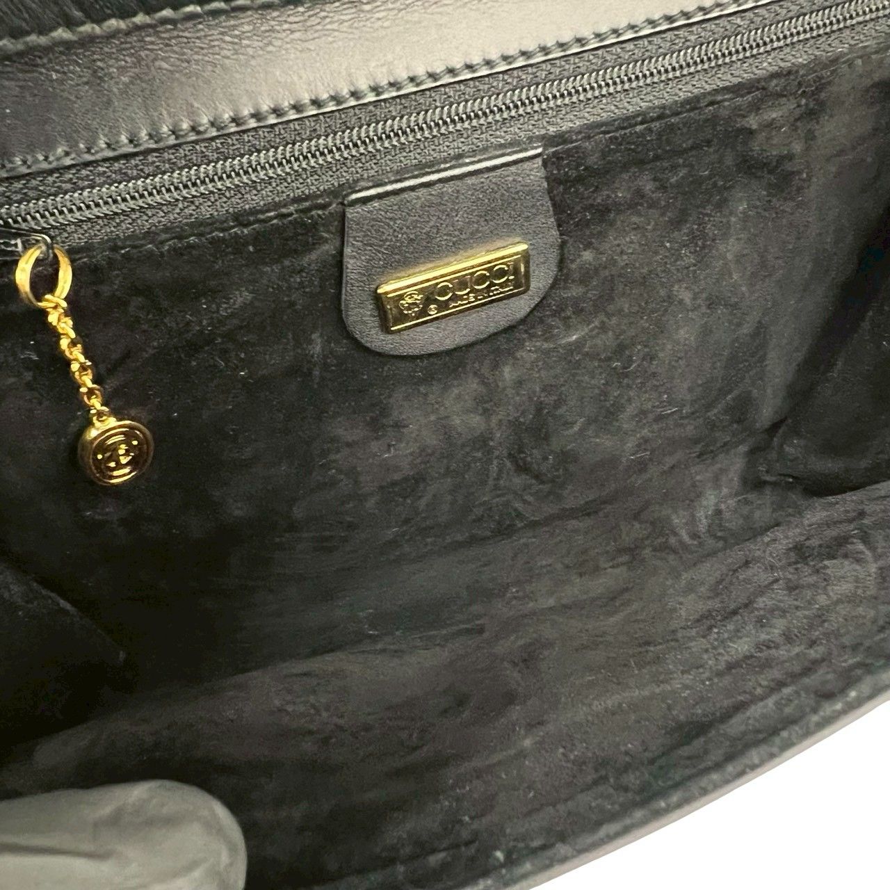 極 美品 GUCCI グッチ オールドグッチ ヴィンテージ ロゴ エンボス