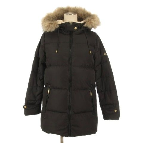ローレンラルフローレン LAUREN RALPH LAUREN ダウンコート フェイクファー フーディ ブラック XS 260721E 11,607円