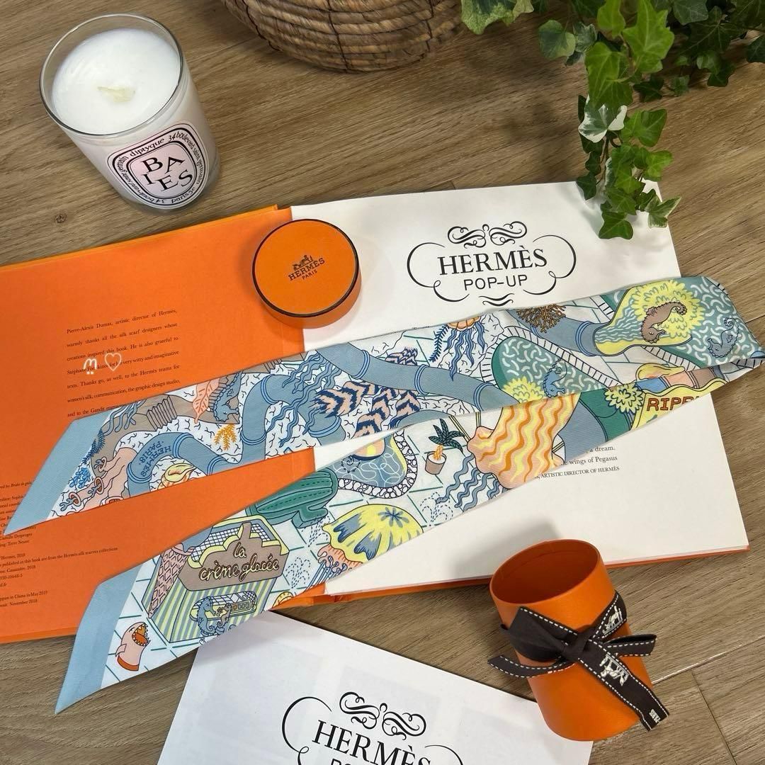 HERMESエルメス ツイリー スプラッシュパーク タツノオトシゴシルク