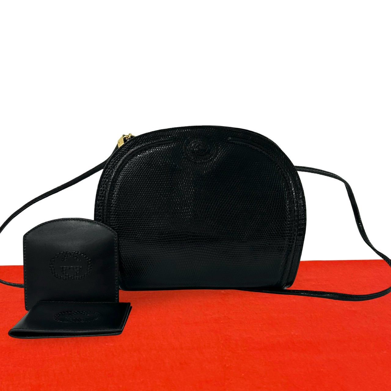 極 美品 GUCCI グッチ オールドグッチ ヴィンテージ GGロゴ エンボス