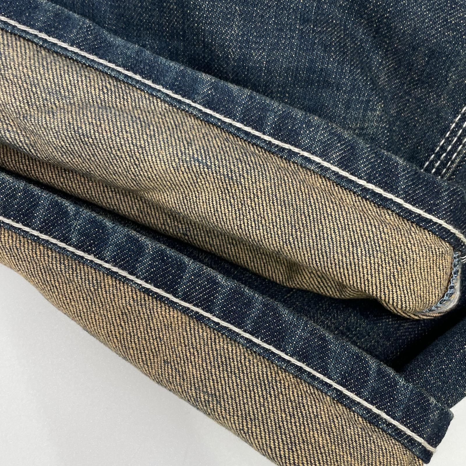 VANSON バンソン SP-B-32 インディゴ クロススカル刺繍デニムパンツ 36