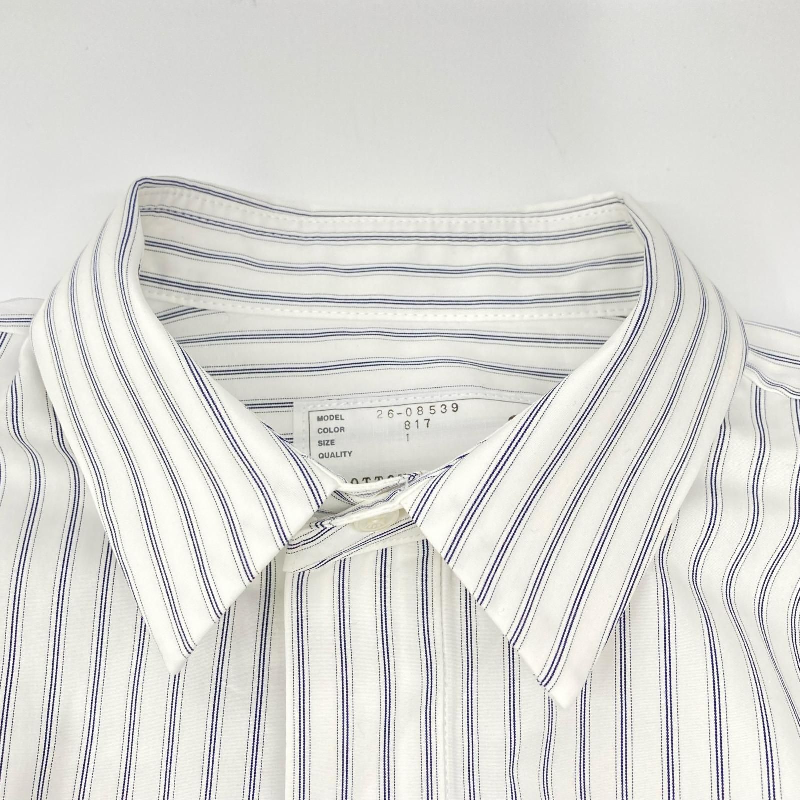 sacai サカイ 26SS 26-08539 ホワイト ストライプ レース Poplin Shirt