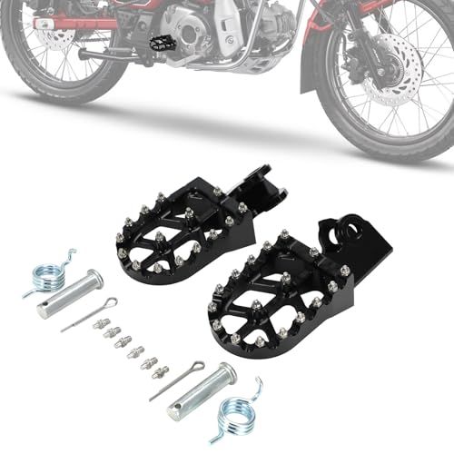 N◆JFG バイク フットペグ ステップ 滑り止め アルミ製 可倒式 適用車種 ハンターカブ CT125 [JA65/JA55] オートバイ ‐ ブラック 4e7df43f