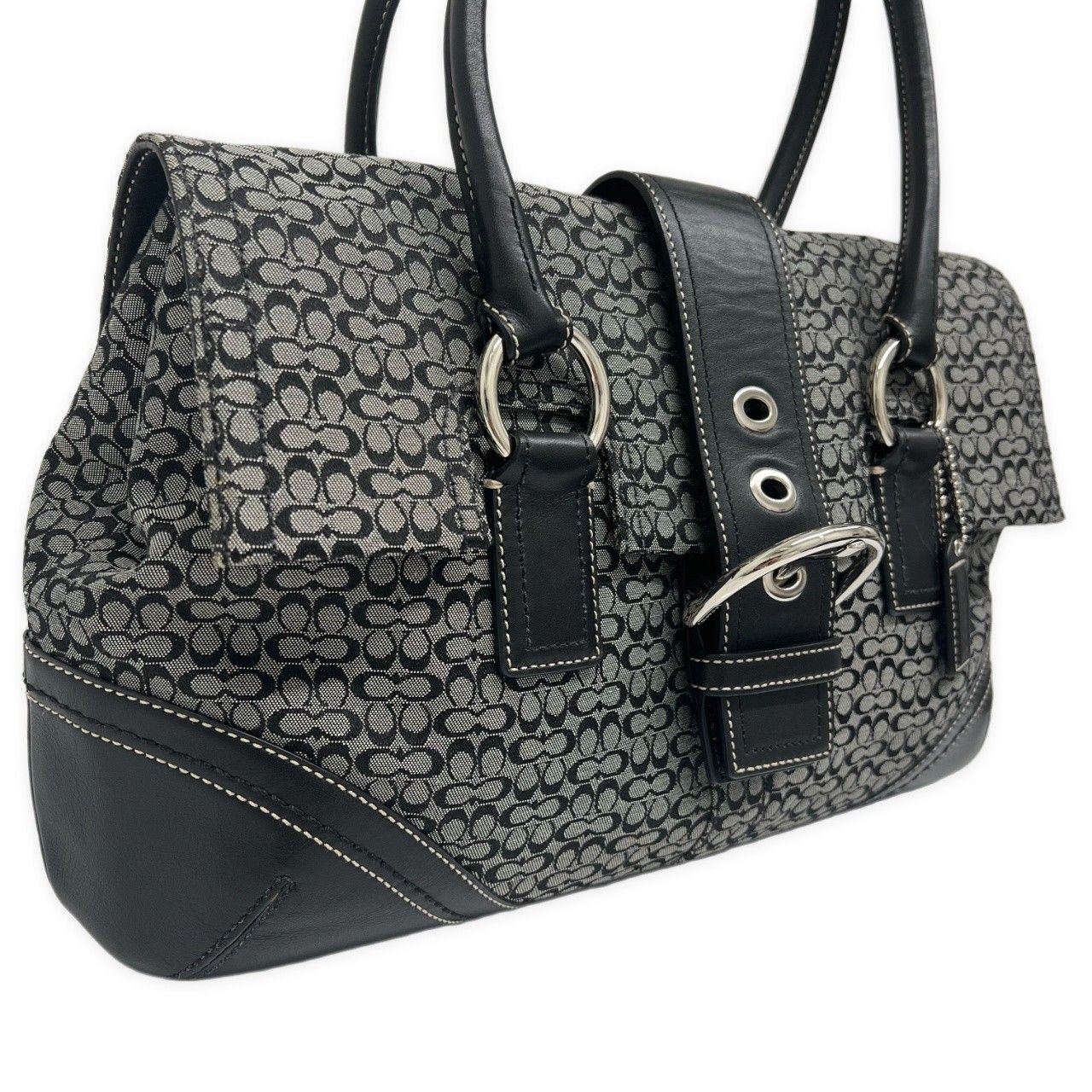 COACH コーチ ハンドバッグ ソーホー ミニシグネチャー ブラック