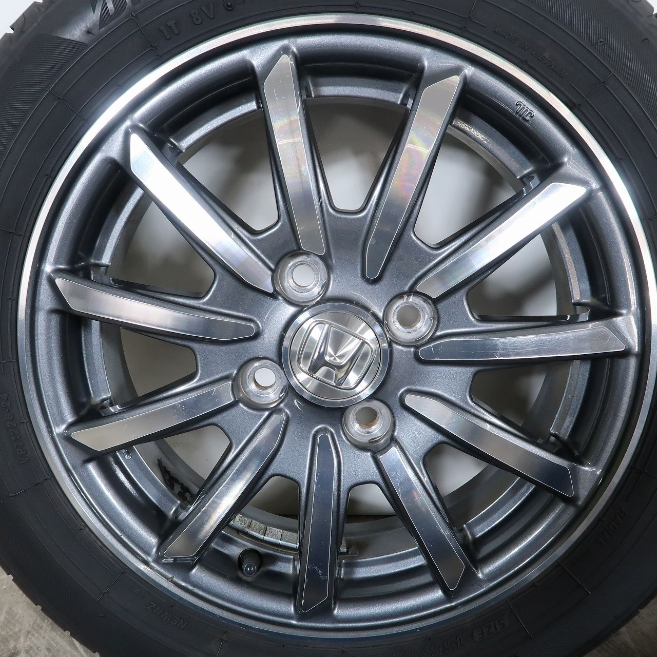 HONDA N-WGN 純正 + BRIDGESTONE ECOPIa NH200C 155/65R14 4本セット N-WGN 純正 ホンダ 155&frasl;65R14ホンダ N-BOX、WGN、ONE、サマータイヤ[年2024] ★