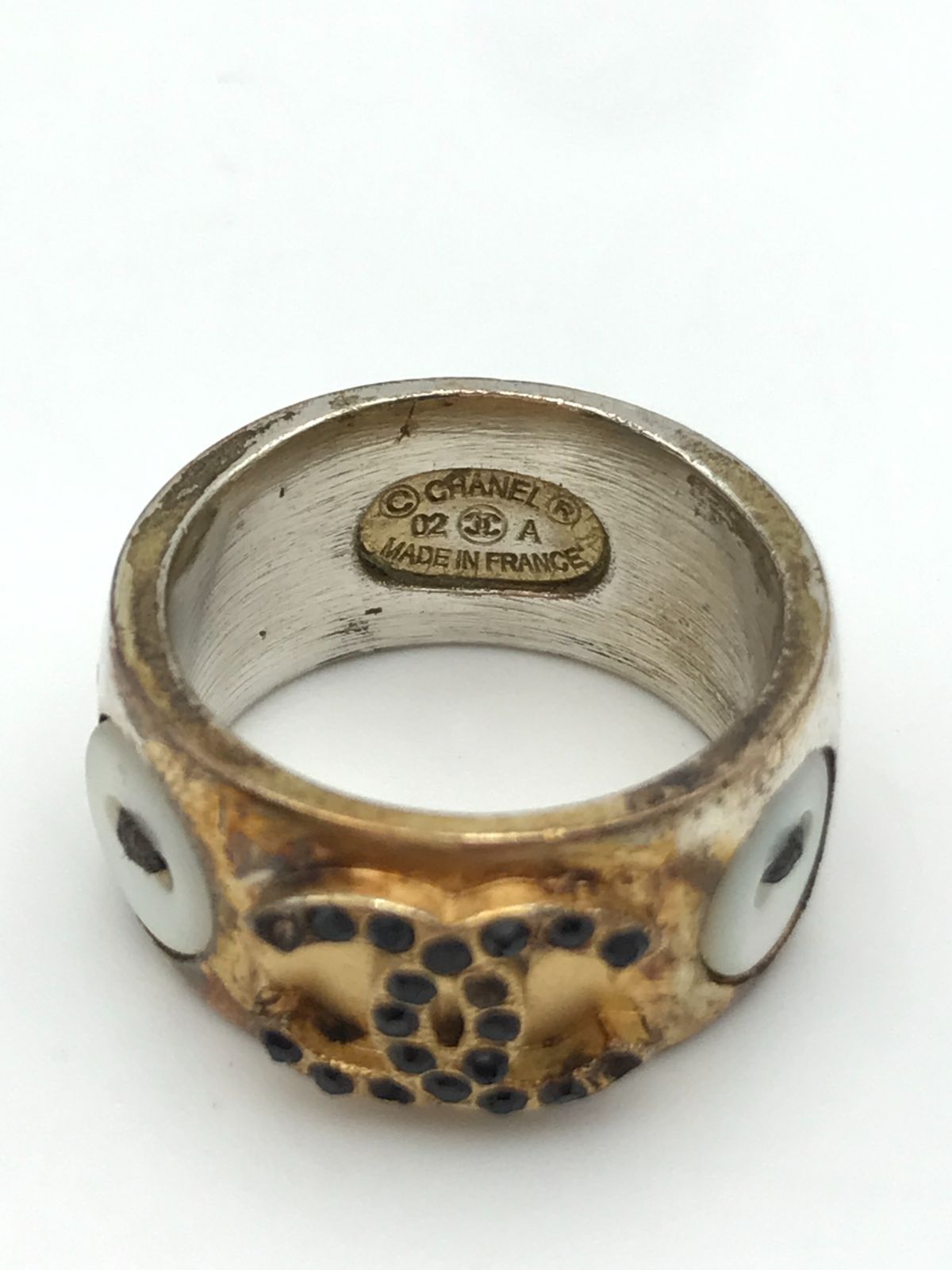 CHANEL　シャネル　リング　指輪　ボタン　ゴールド系　2772