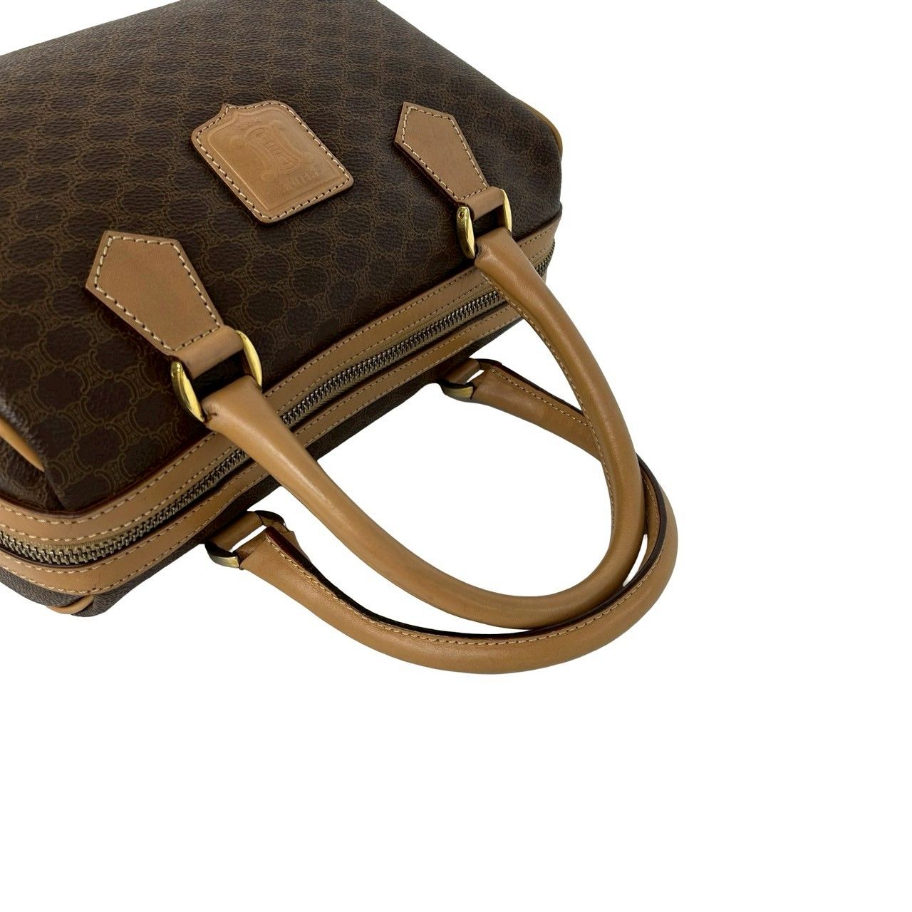 極 美品 CELINE セリーヌ ヴィンテージ マカダム ブラゾン ロゴ 柄