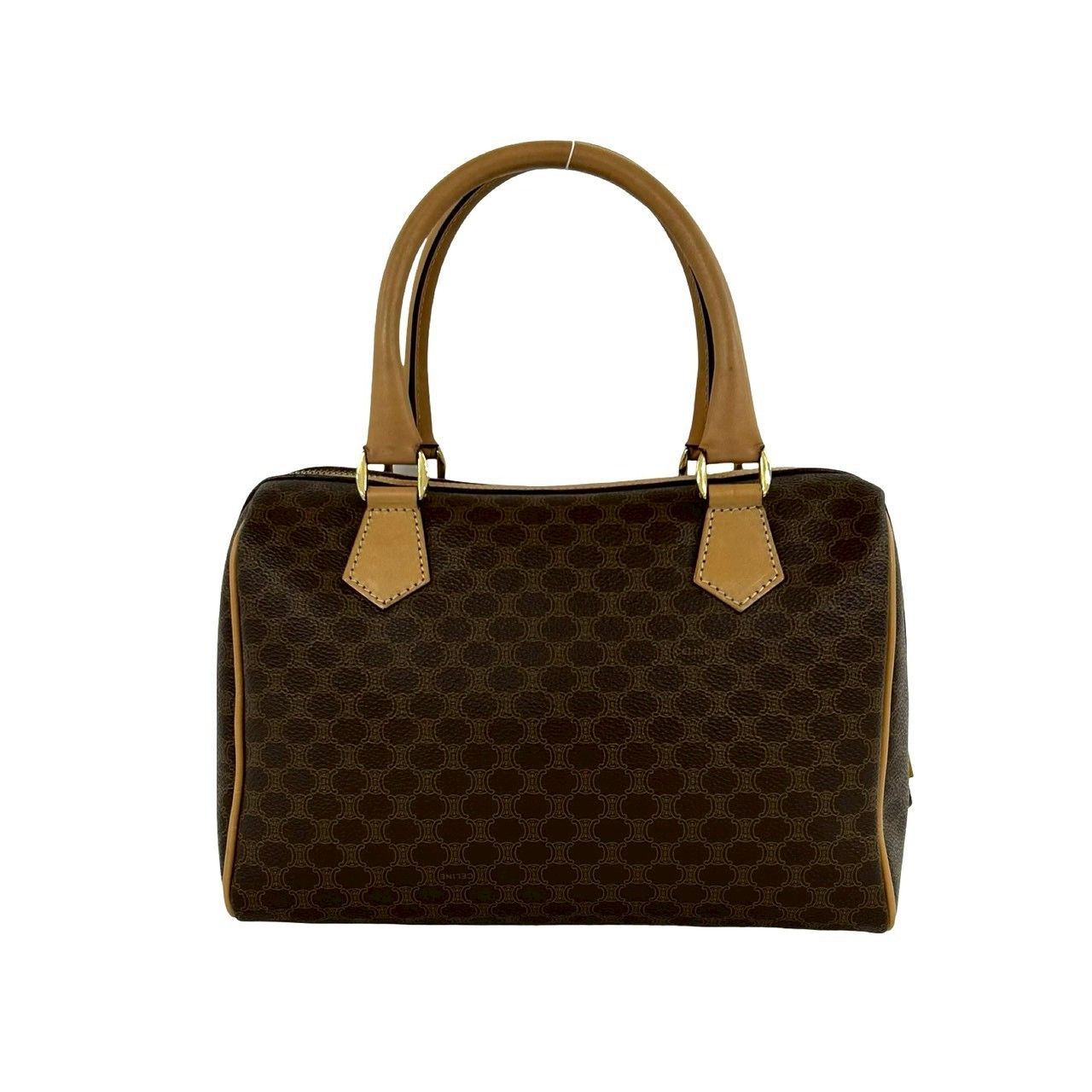 極 美品 CELINE セリーヌ ヴィンテージ マカダム ブラゾン ロゴ 柄