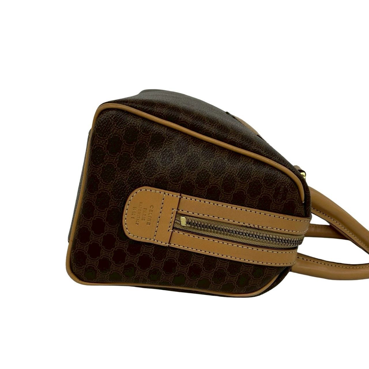 極 美品 CELINE セリーヌ ヴィンテージ マカダム ブラゾン ロゴ 柄