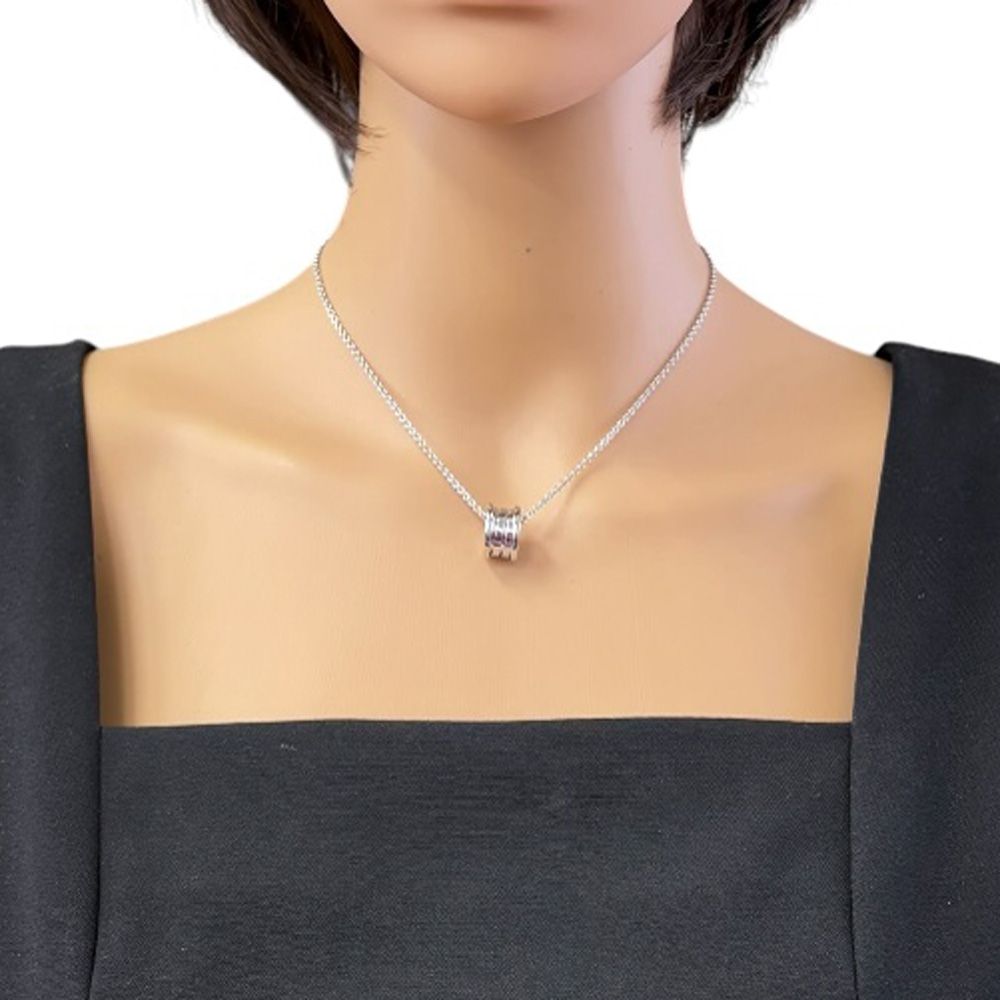 ブルガリ ネックレス ホワイトゴールド ＷＧ B-ZERO 1 美品 750 Ｋ18 中古 BVLGARI ジュエリー ロゴ ビーゼロワン アクセサリー ブランドアクセ シルバー 定番 人気 40cm レディース メンズ お洒落 高級感 ブルガリ B-ZERO.1 ビーゼロワン ネックレス 18金 K18ホワイトゴールド
