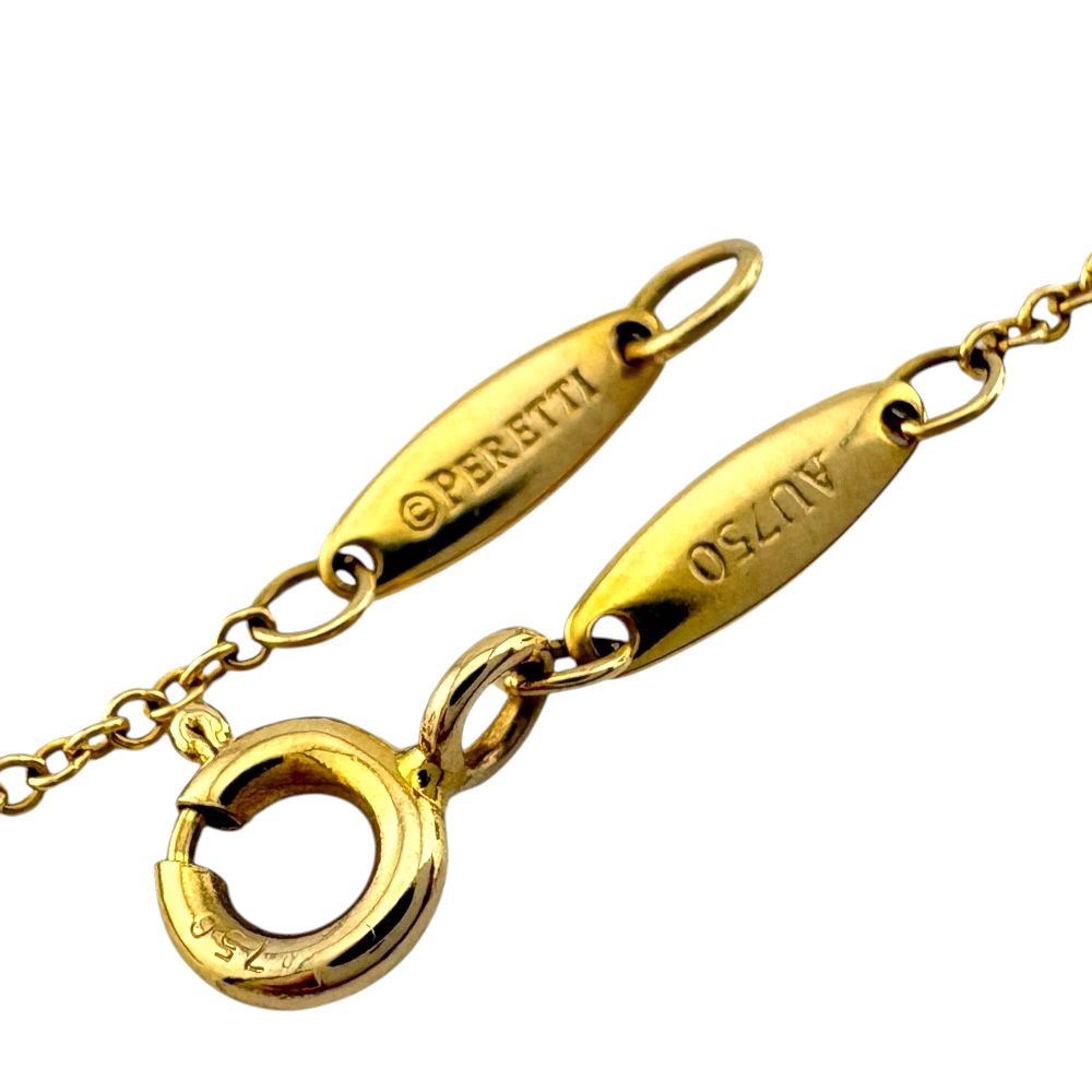鳥　TIFFANY ダイヤモンドバイザヤード18K イエローゴールド中古品 ティファニー バイザヤード 約0.05ct ネックレス 18金 K18イエロー
