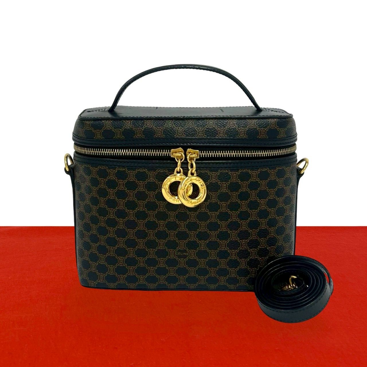 極 美品 CELINE セリーヌ ヴィンテージ マカダム ブラゾン トリオンフ