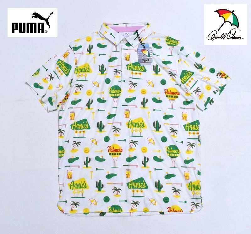 新品 PUMA ゴルフ ×アーノルドパーマー プレイス ポロシャツ L 537483