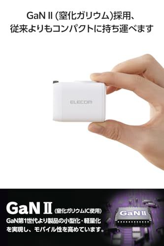 エレコム 充電器 Type-C 30W Apple Watch 対応 1ポート USB PD対応 折りたたみ式プラグ ホワイト EC-AC9830WHyu
