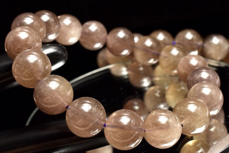 希少カラー◇クリストバライト内包 パープルリビアングラス 13mm