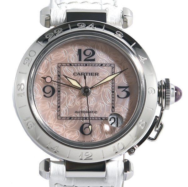 箱保付 美品 Cartier カルティエ パシャC メリディアン GMT 2004年