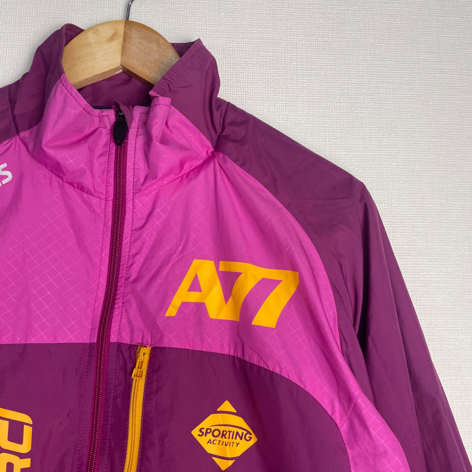 asics アシックス A77 ウインドブレーカー ジャケット ジップアップ 裏