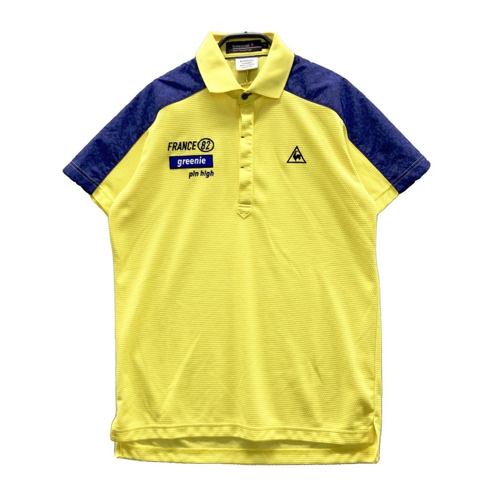 サイズ：M LE COQ GOLF ルコックゴルフ 半袖ポロシャツ デジカモ柄