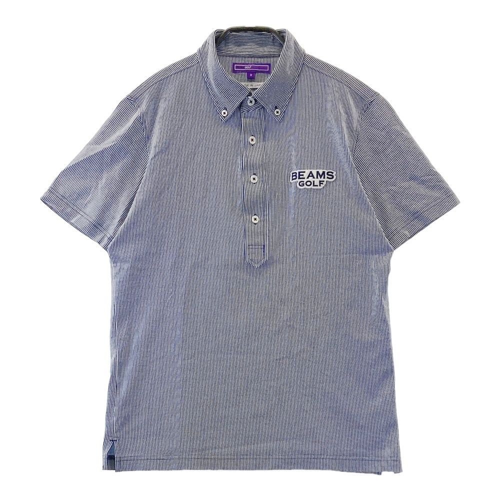 BEAMS GOLF シアサッカーストライプ ポロシャツ サイズ：S BEAMS GOLF ビームスゴルフ シアサッカー 半袖ポロシャツ