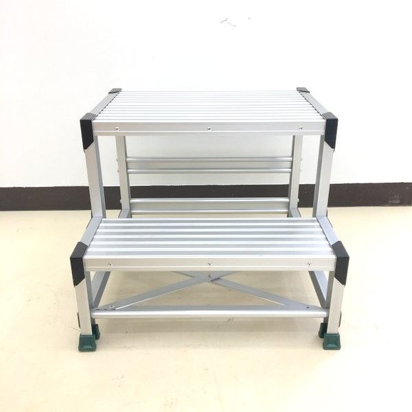 TRUSCO トラスコ中山 作業用踏台 TSF-265 2段 ステップ 奥行200 高さ0.50m 天板600X400 踏み台 アルミ合金 ★ DT1412