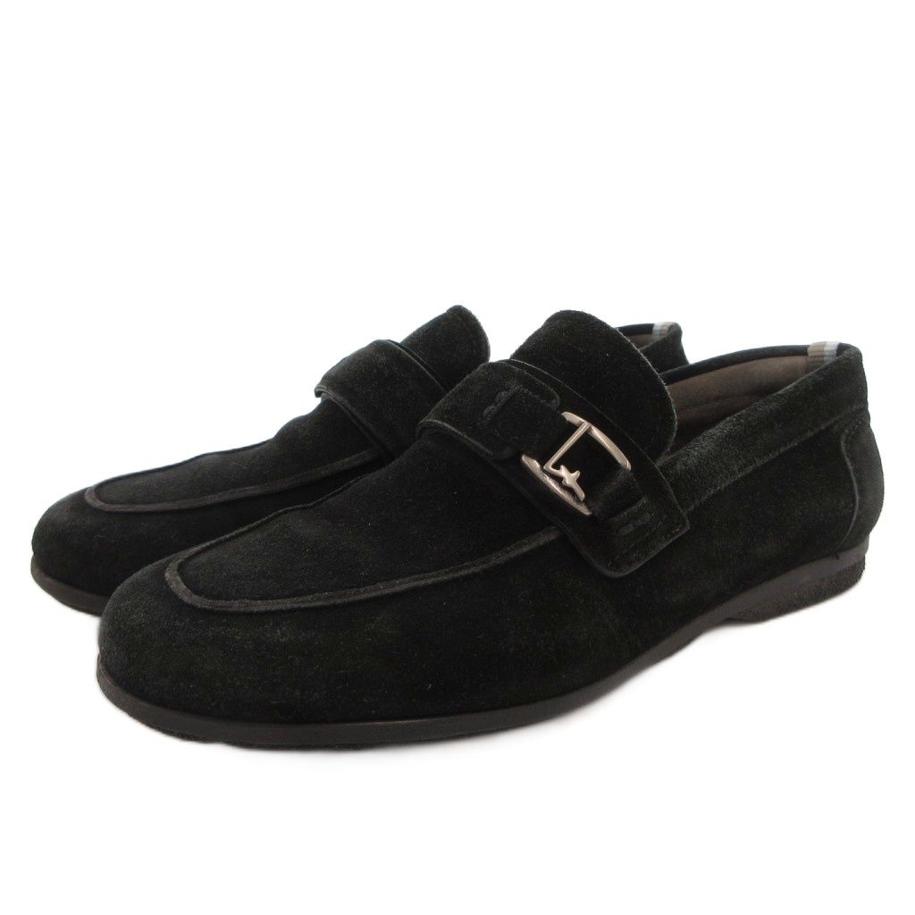 サルヴァトーレフェラガモ Salvatore Ferragamo ローファー スリッポン スエード 5 黒 /FF ■IBO100
