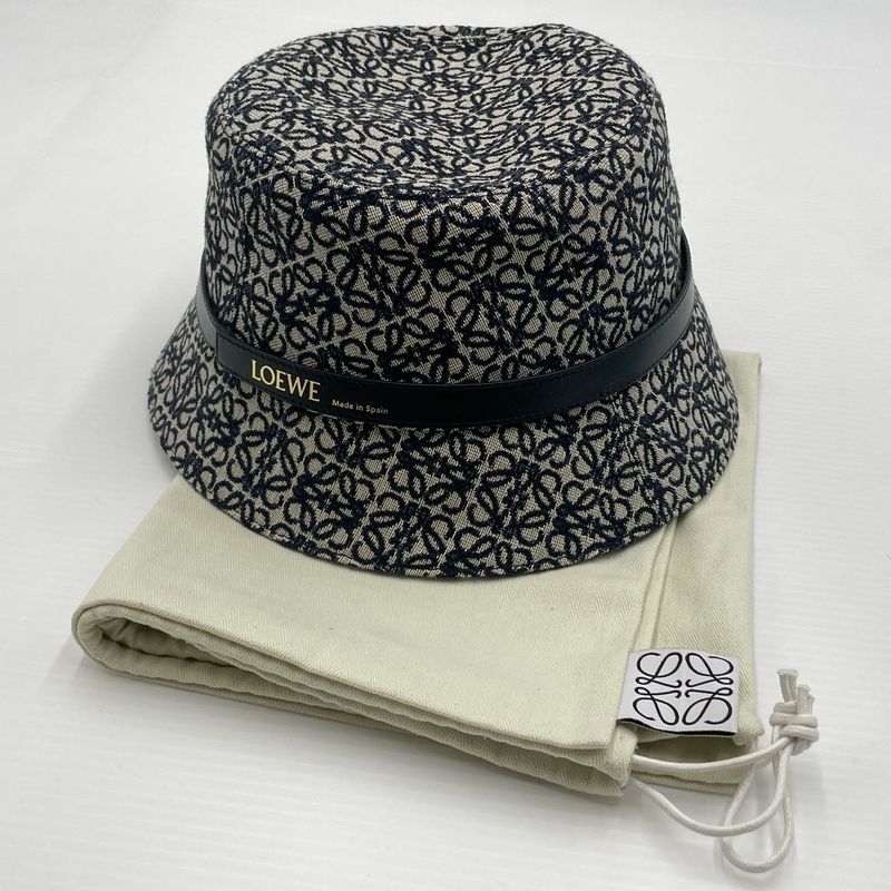 中古品】 LOEWE ロエベ ANAGRAM JACQUARD BUCKET HAT K820HB1X07