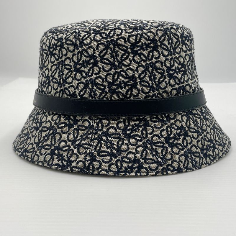 LOEWE ロエベ バケットハット アナグラム ジャガード ロゴ 57 中古品】 LOEWE ロエベ ANAGRAM JACQUARD BUCKET HAT K820HB1X07