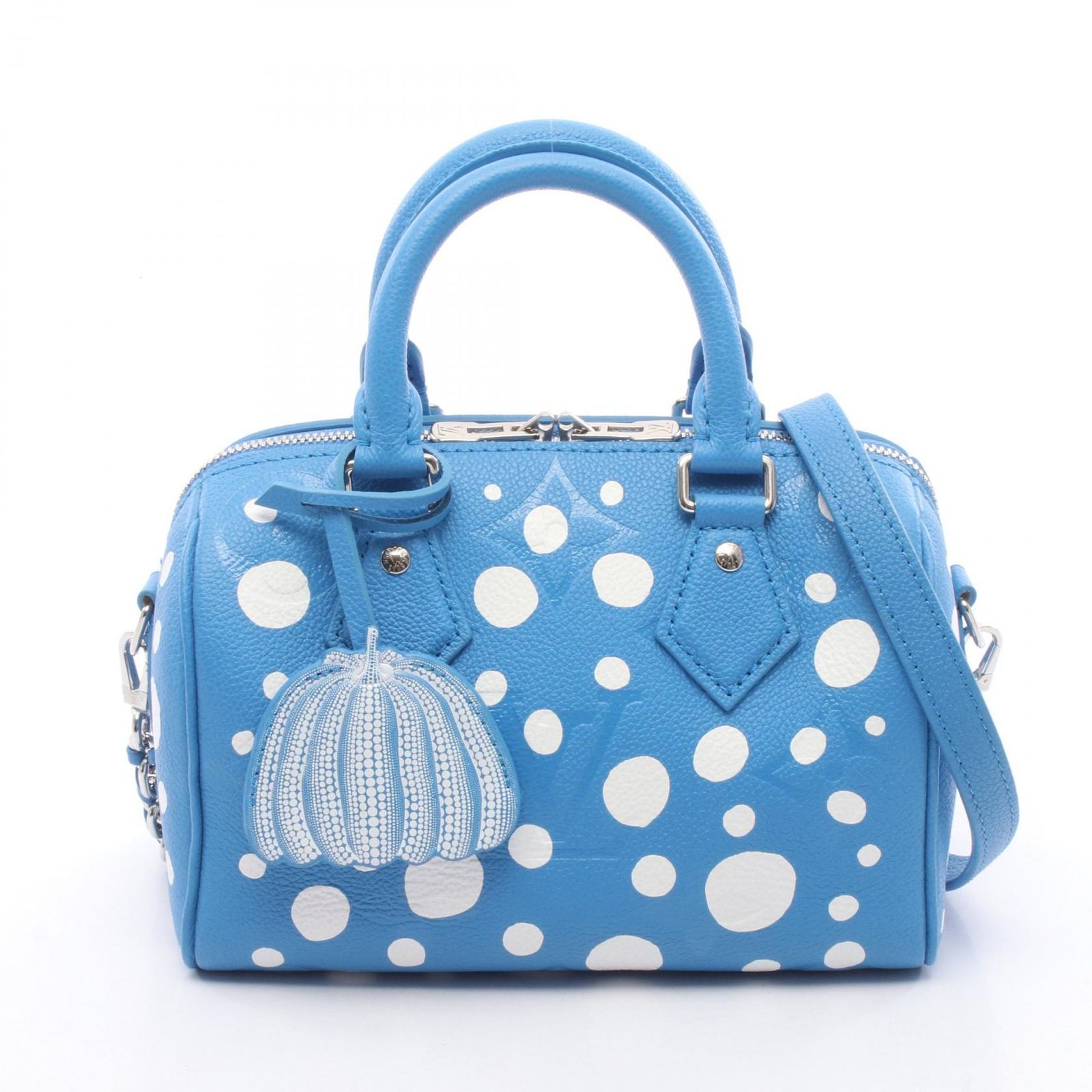 ルイ・ヴィトン LOUIS VUITTON ハンドバッグ LOUIS VUITTON × yayoi kusama スピーディ バンドリエール20 インフィニティドット 2WAY M46425 ブルー レザー LV×YK スピーディ・バンドリエール20