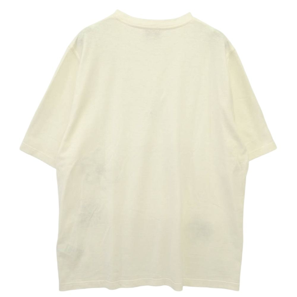 HERMES エルメス 557890HA イタリア製 フラワー刺繍 リネン 麻混 半袖 Tシャツ オフホワイト系 L【極上美品】【中古】 HERMES エルメス 557890HA イタリア製 フラワー刺繍 リネン 麻混 半袖