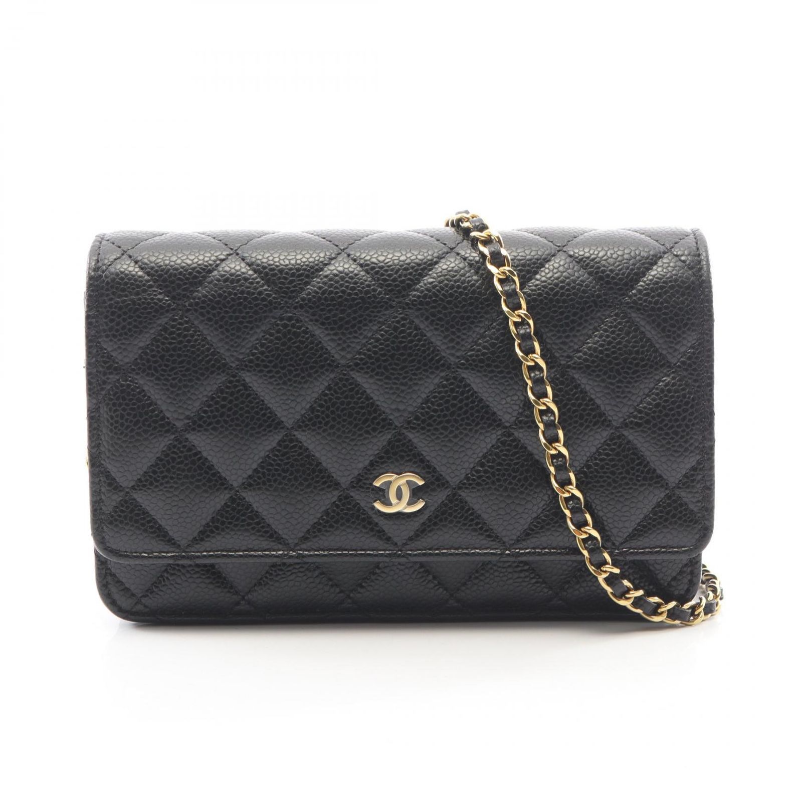 シャネル CHANEL ショルダーバッグ マトラッセ AP0250 ブラック キャビアスキン(グレインドカーフ) マトラッセ チェーンウォレット レディース Used A