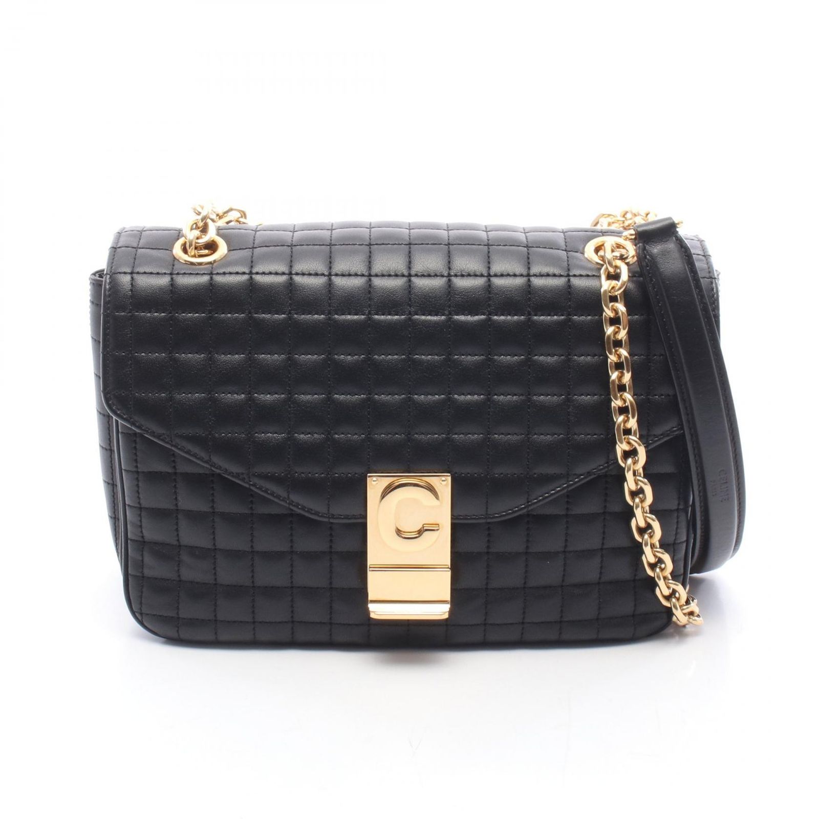 セリーヌ CELINE ショルダーバッグ C セー ミディアム 187253BFC.38NO ブラック レザー C ミディアム レディース Used A