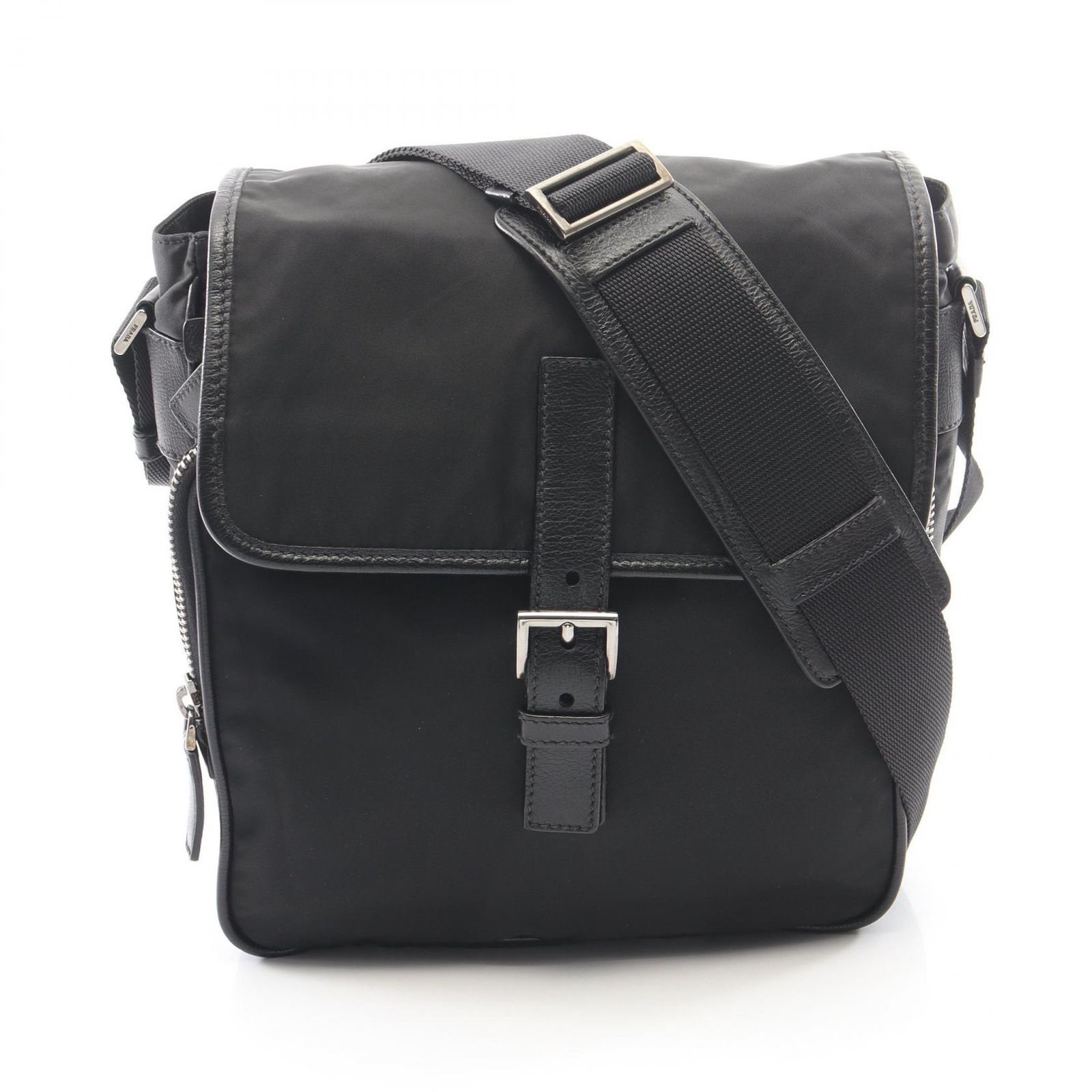 プラダ PRADA ショルダーバッグ TESSUTO MIX VA0400 ブラック ナイロン レザー トライアングルロゴ ショルダーバッグ レディース Used B 57,480円