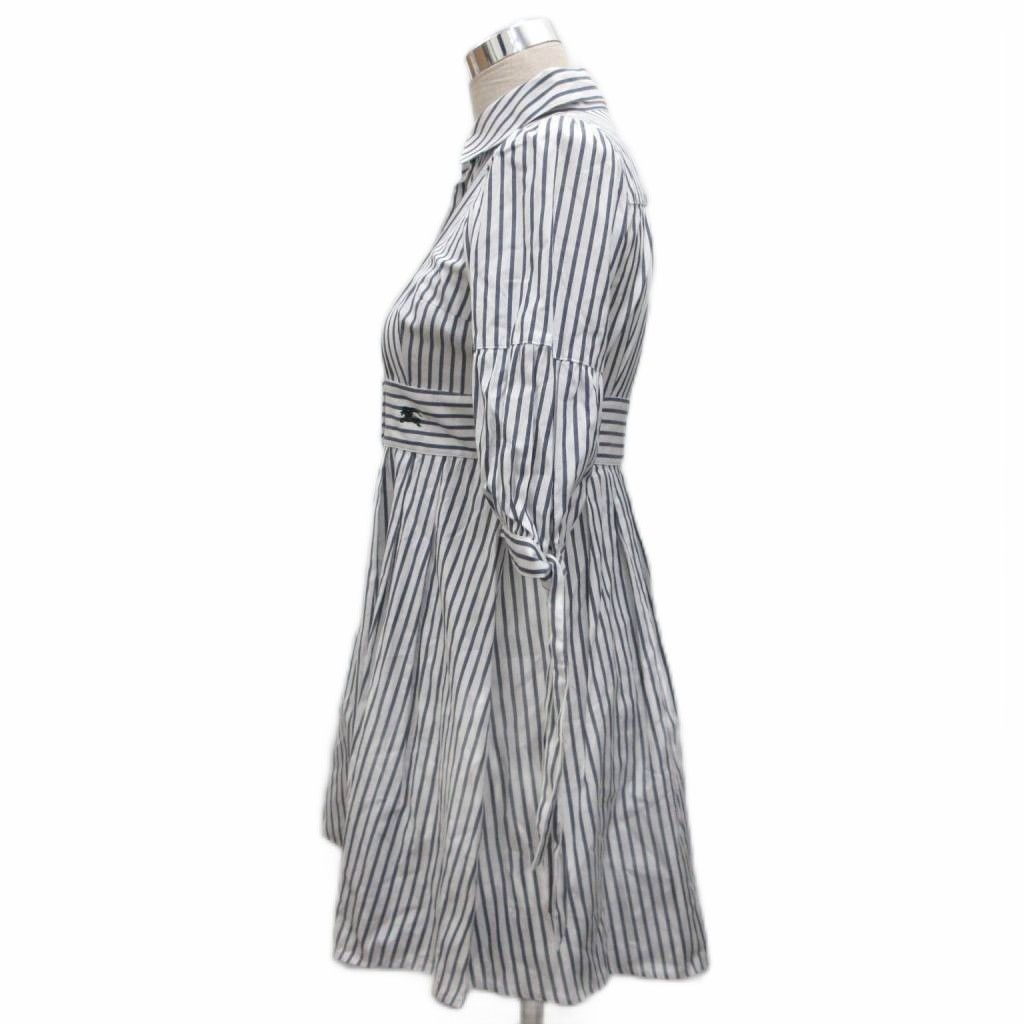 BURBERRY アイコンストライプ 切り替えワンピース バーバリーブルーレーベル BURBERRY BLUE LABEL ワンピース 半袖 ひざ